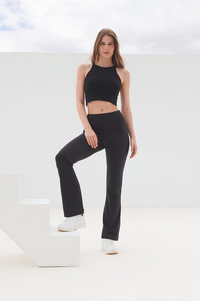 SK428 - Legging évasé pour femme - Black