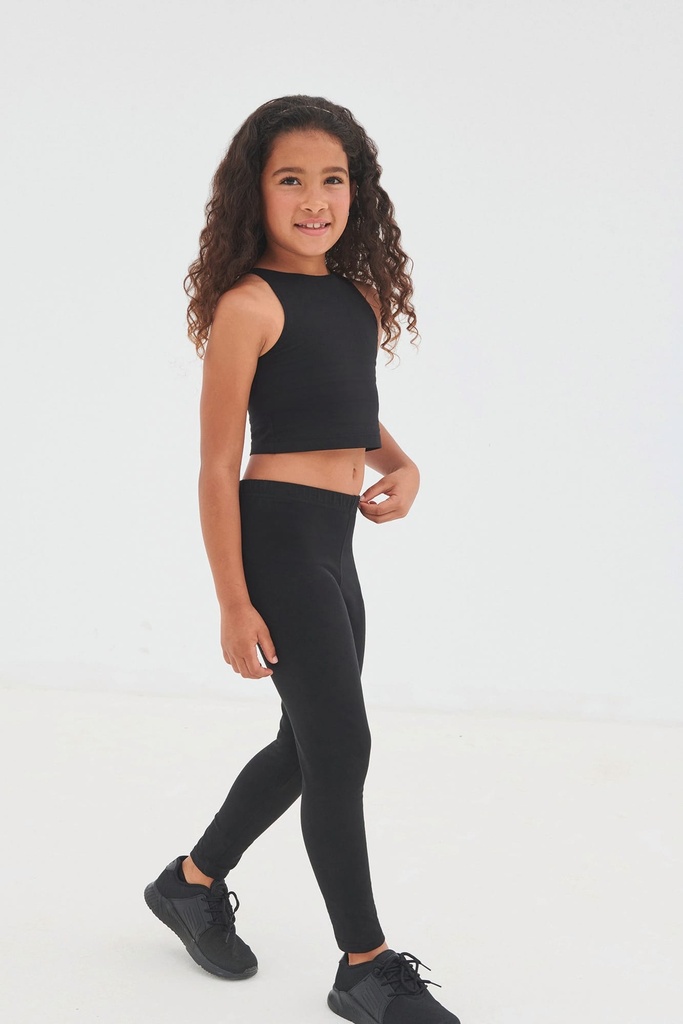 [SM064-Black-7/8ans] SM064 - Legging enfant - Black (7/8 ANS)