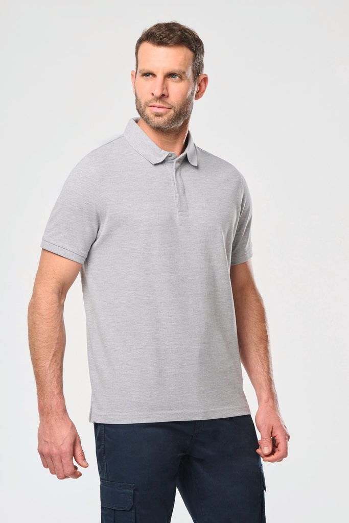 [WK225-Black-XS] WK225 - Polo col boutons pression manches courtes homme - Black (XS)