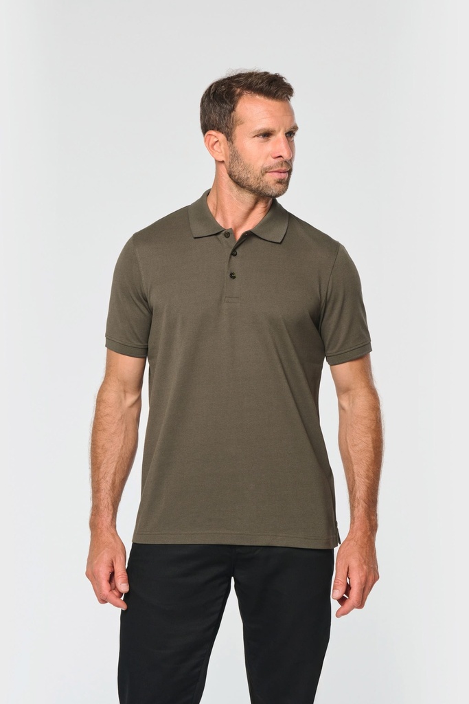 [WK274-DarkGrey-S] WK274 - Polo manches courtes homme - DarkGrey (S)