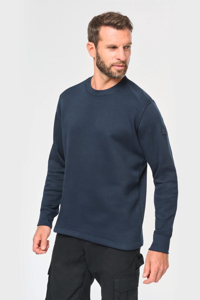 [WK4001-Navy-XS] WK4001 - Sweat-shirt manches montées homme - Navy (XS)