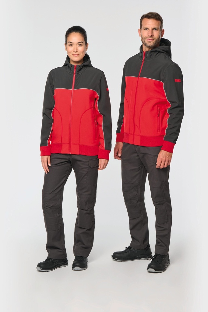 [WK450-Black_Orange-XS] WK450 - Veste softshell 3 couches BIONIC-FINISH® ECO unisexe - Black_Orange (XS)