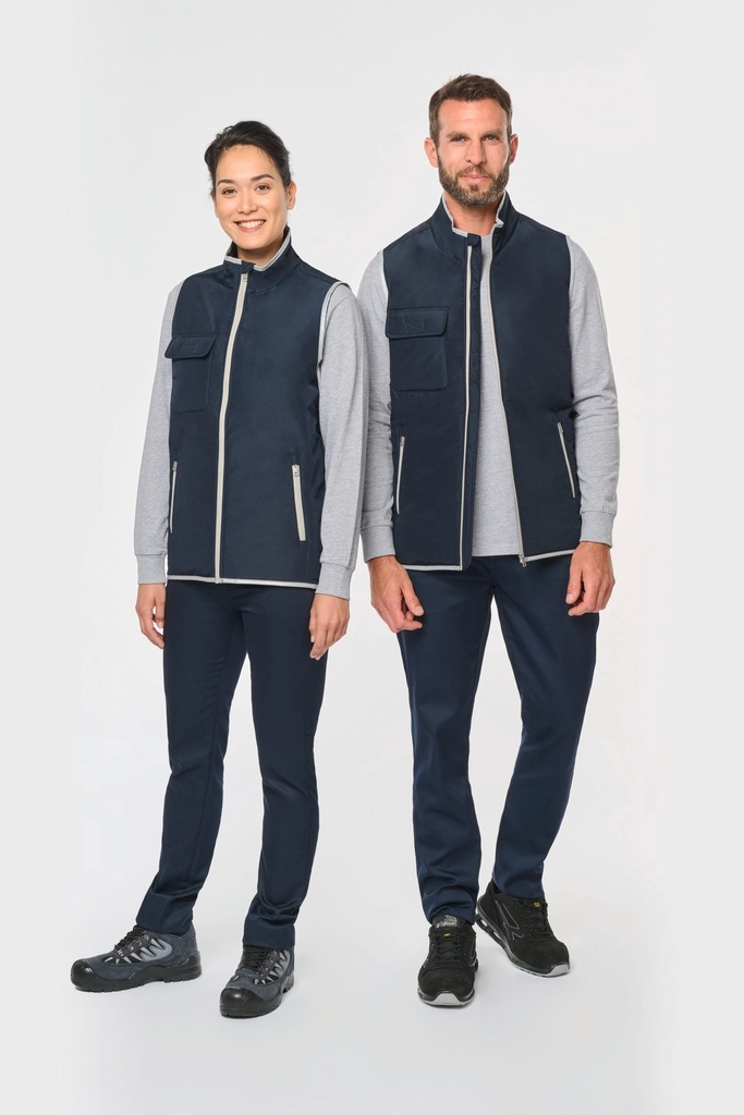 [WK604-Navy-XS] WK604 - Bodywarmer thermique 4 couches unisexe - Navy (XS)