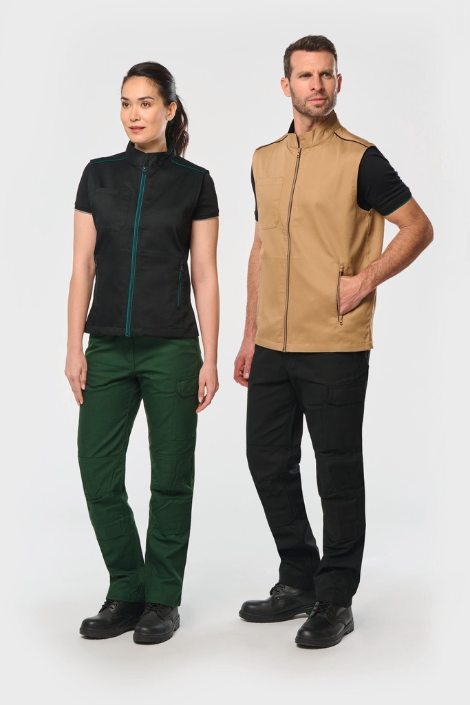 [WK6149-MarlOxfordGrey_Black-XS] WK6149 - Gilet Day To Day femme - MarlOxfordGrey_Black (XS)