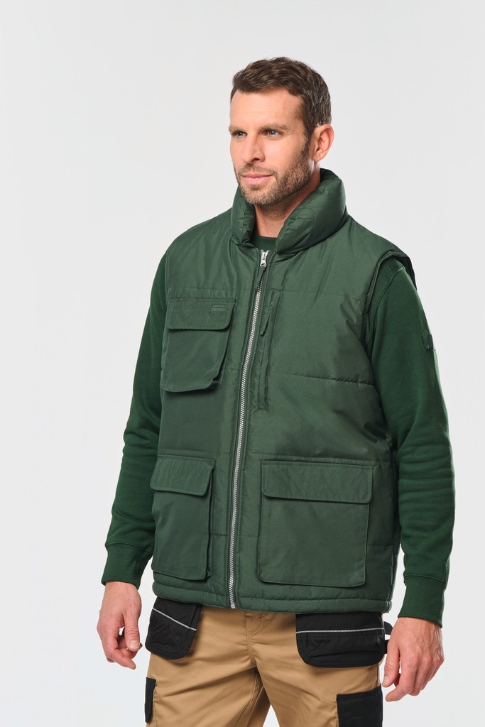 [WK615-DarkGrey-S] WK615 - Bodywarmer matelassé homme - DarkGrey (S)