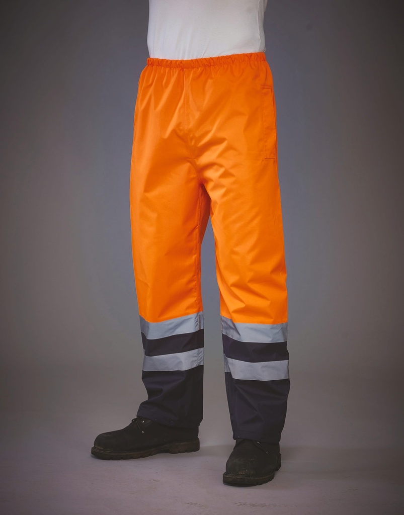 [YHVS46-HiVisOrange-S] YHVS46 - Surpantalon haute visibilité imperméable - HiVisOrange (S)