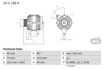[⚠Déstockage] ALTERNATEUR BOSCH 4181