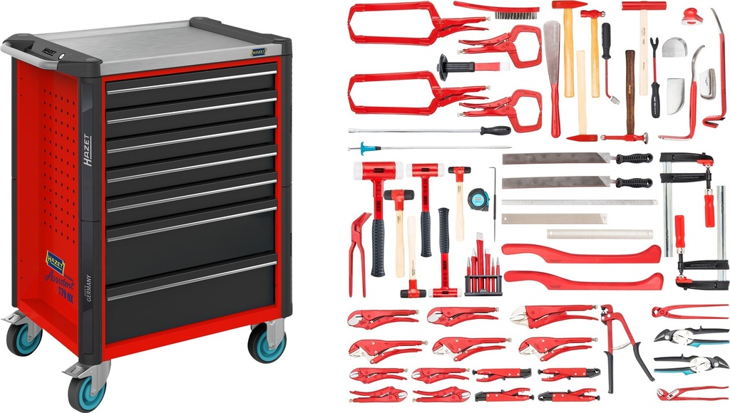 [179NX-7/65ALU] HAZET - Servante d'atelier servante d'atelier Assistent ∙ avec assortiment