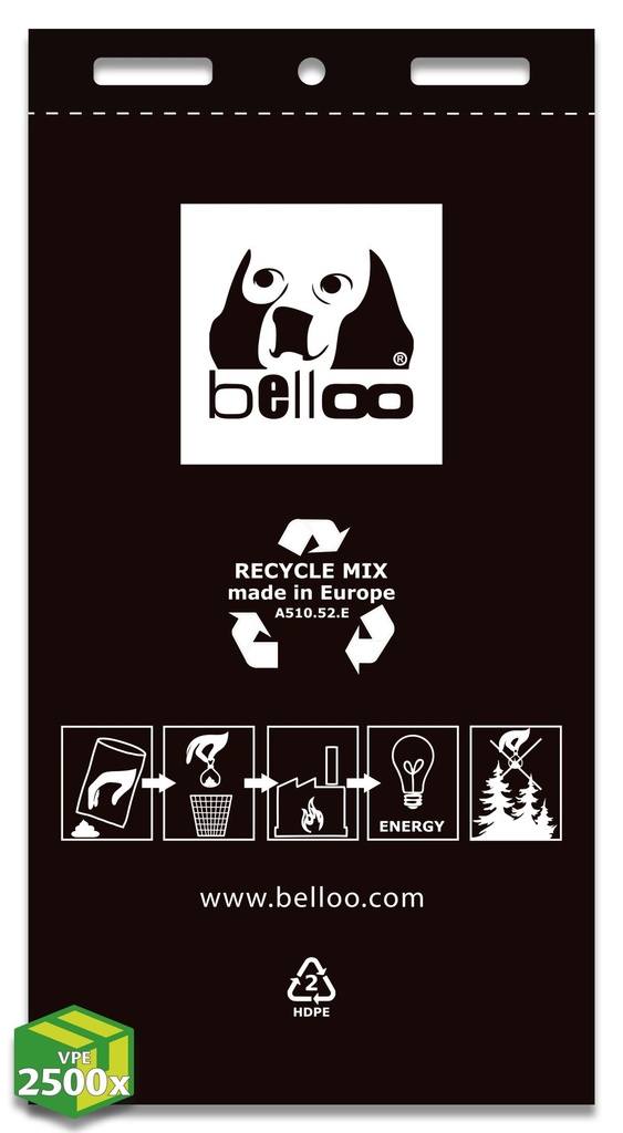 SAC À CROTTES DE CHIEN - 2500 PIÈCES - NOIR (50 Block) (CARTON)