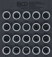 BGS - 9499 - Insert de servante d'atelier 1/6 : Jeu d’outils pour écrous antivol pour Audi 20 pièces
