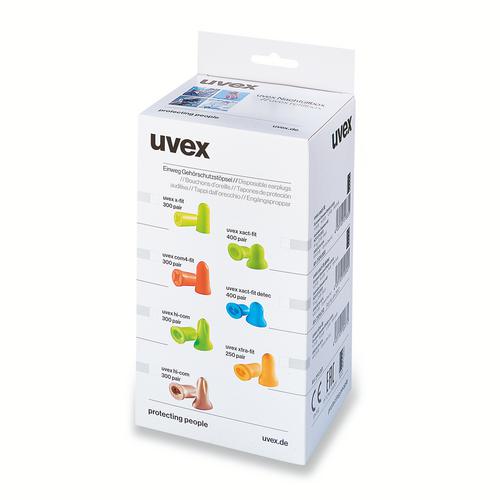 [2112.061] 2112061 - Bouchons d'oreille uvex xtra-fit  orange SNR 35 dB Pointures L (Boîte de 250paires)