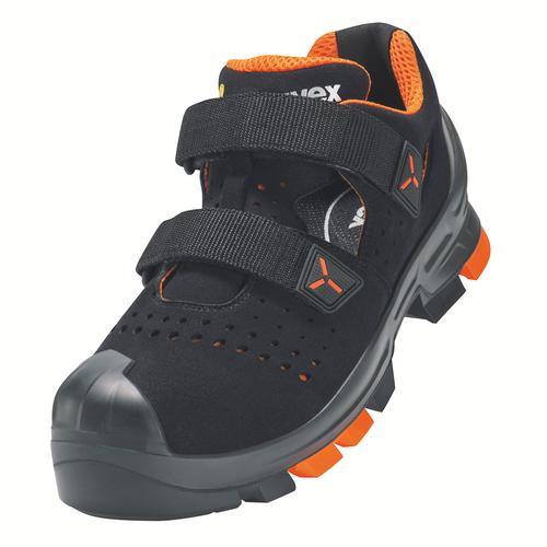 [6500.4-35] 65004 - uvex 2 Sandales S1P  noir, orange Largeur 14 (35)