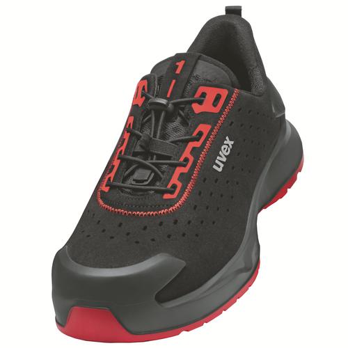 [6802.4-35] 68024 - uvex 1 x-craft Chaussures basses S1 PL  noir, rouge Largeur 14 (35)