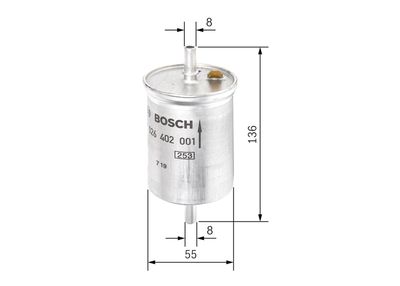 [⚠Déstockage] FILTRE A CARBURANT BOSCH N2001