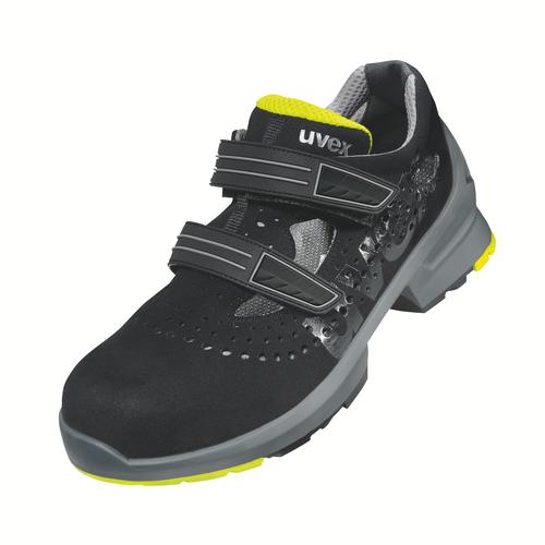 [8542.9-35] 85429 - uvex 1 Sandales S1  noir, jaune Largeur 12 (35)