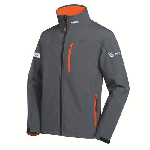 [98826-XS] 98826 - Veste Softshell uvex metal gris, orange, anthracite (XS)