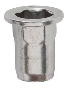 [A0010457] HEXAGONAL STEEL CRIMPING NUT M8-1.25 / 0,5 → 3 mm