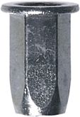 [A0010673] HEXAGONAL STEEL CRIMPING NUT M5-0.80 / 0,25 → 3 mm